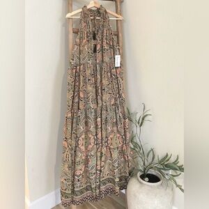 Boheme Floral Halter Maxi Dress Sz S